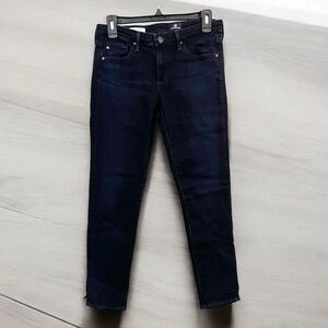 ADRIANO GOLDSCHMIED 27R The Stevie Slim Straight Ankle Jeans Dark Wash